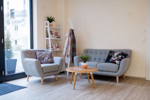 Empfangsbereich im Kosmetikstudio